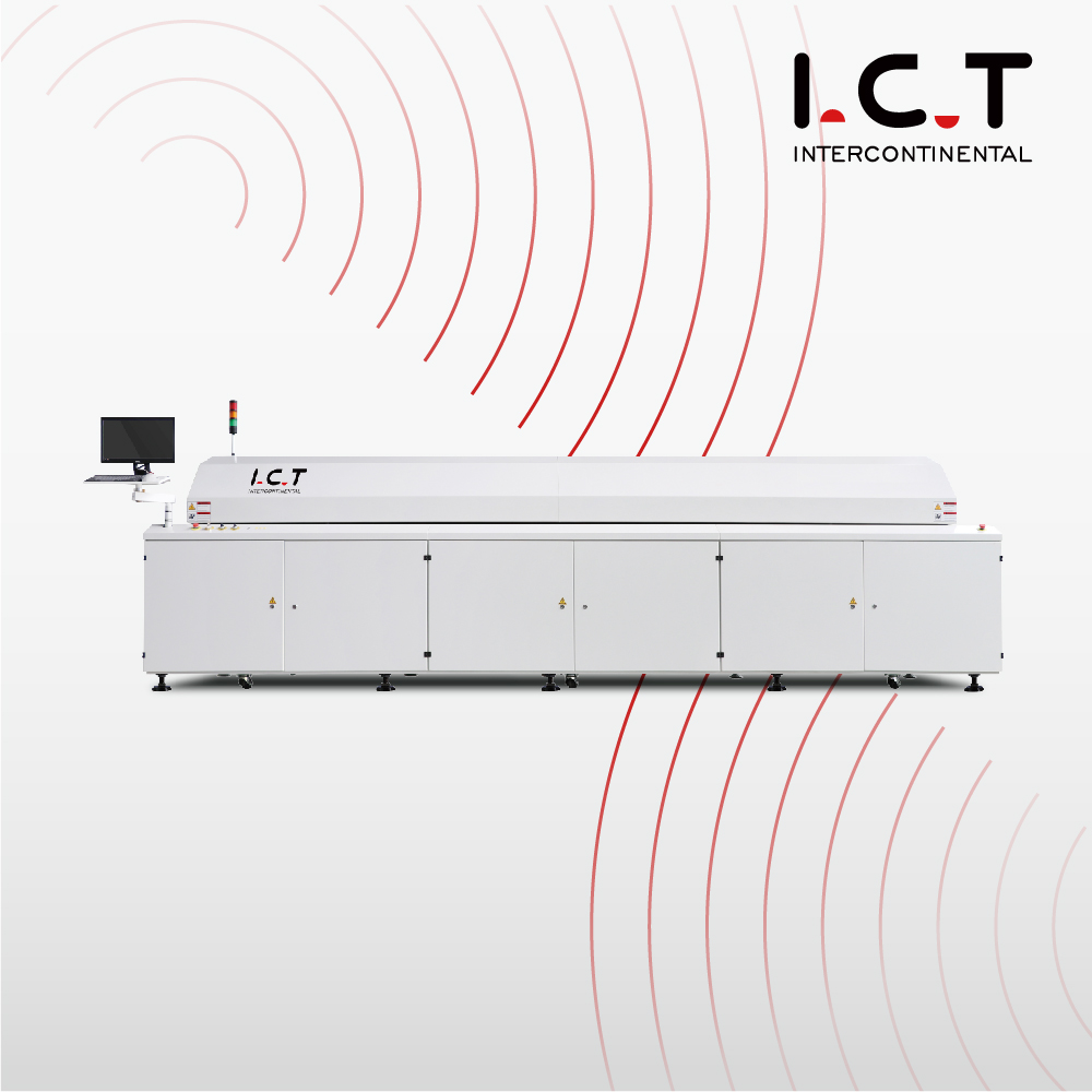 ICT |최고 품질의 컨베이어 6 리플 로우 오븐 기계